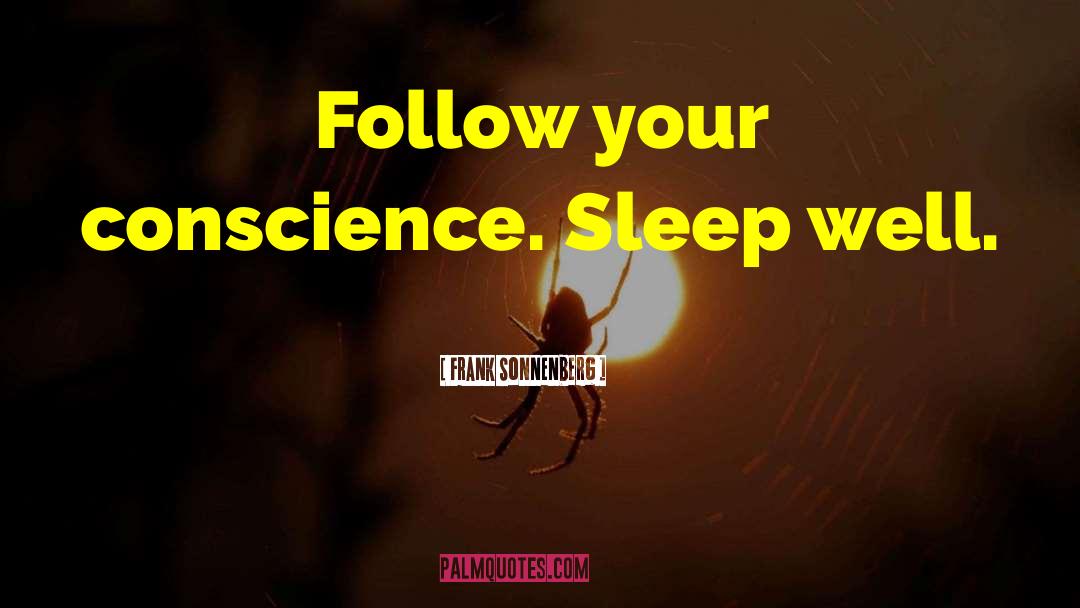 Sleep Well quotes by Frank Sonnenberg