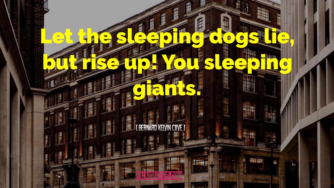 Sleeping Dogs quotes by Bernard Kelvin Clive