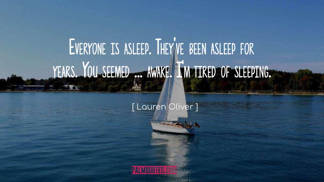 Sleeping quotes by Lauren Oliver