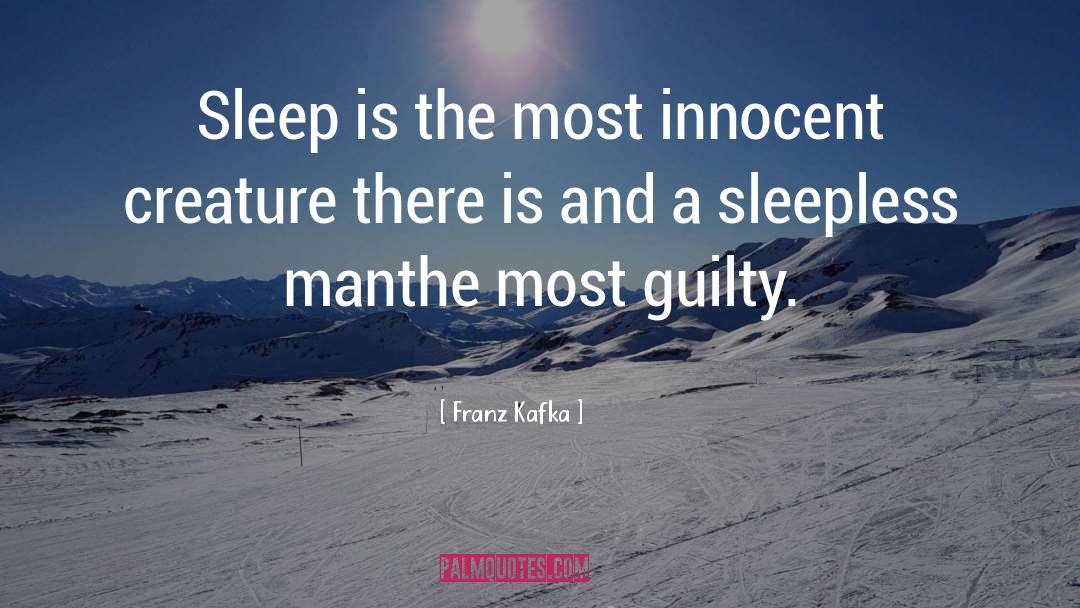 Sleepless quotes by Franz Kafka