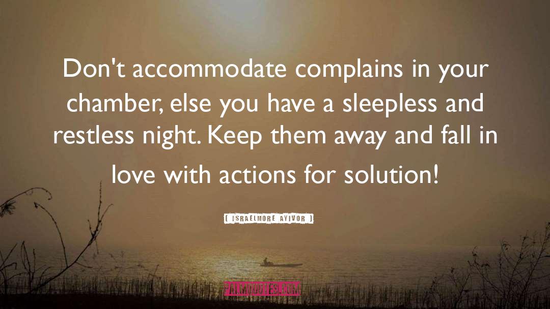 Sleepless quotes by Israelmore Ayivor