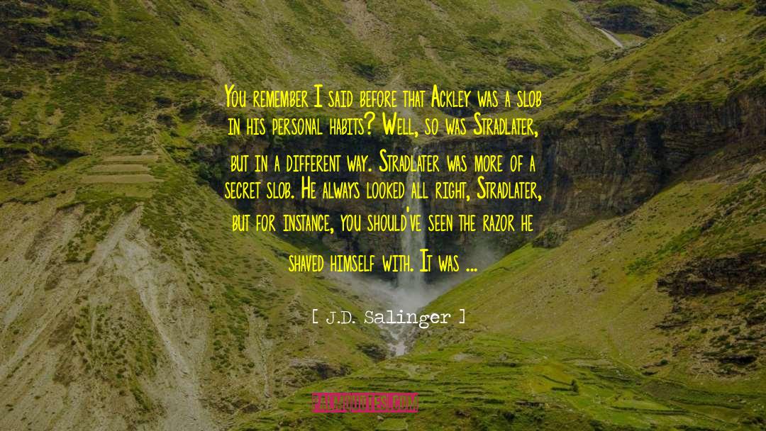 Slob quotes by J.D. Salinger