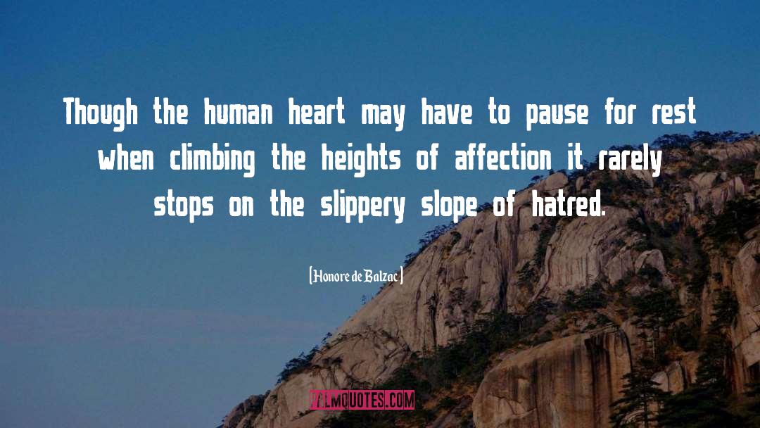 Slopes quotes by Honore De Balzac