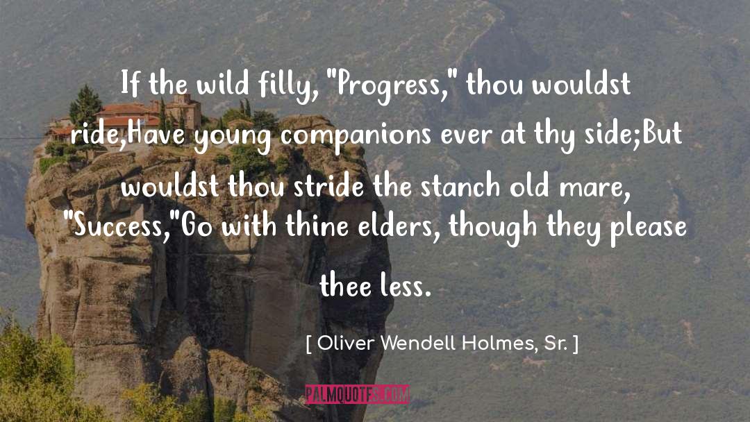 Slow Progress quotes by Oliver Wendell Holmes, Sr.