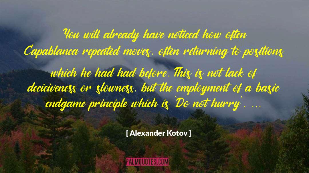 Slowness quotes by Alexander Kotov