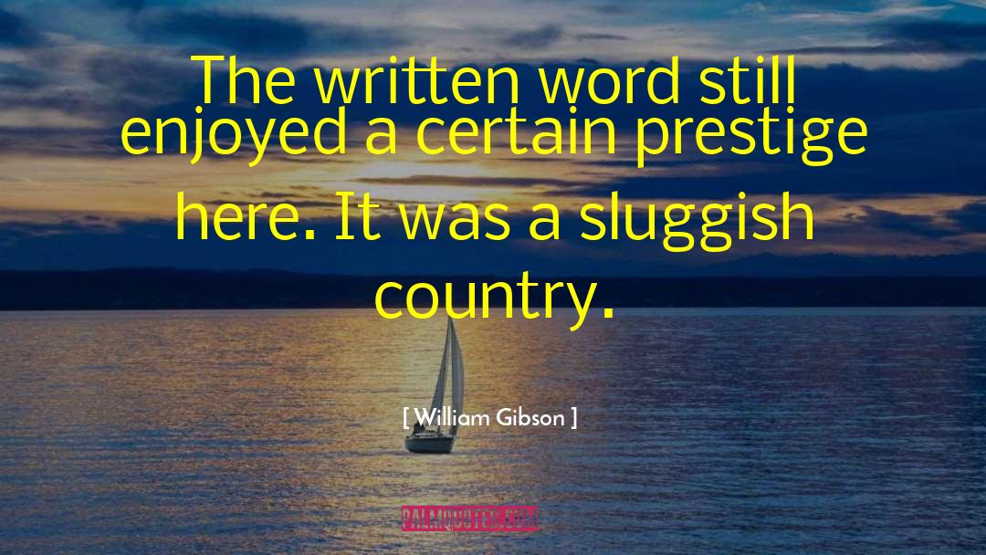 Sluggish quotes by William Gibson