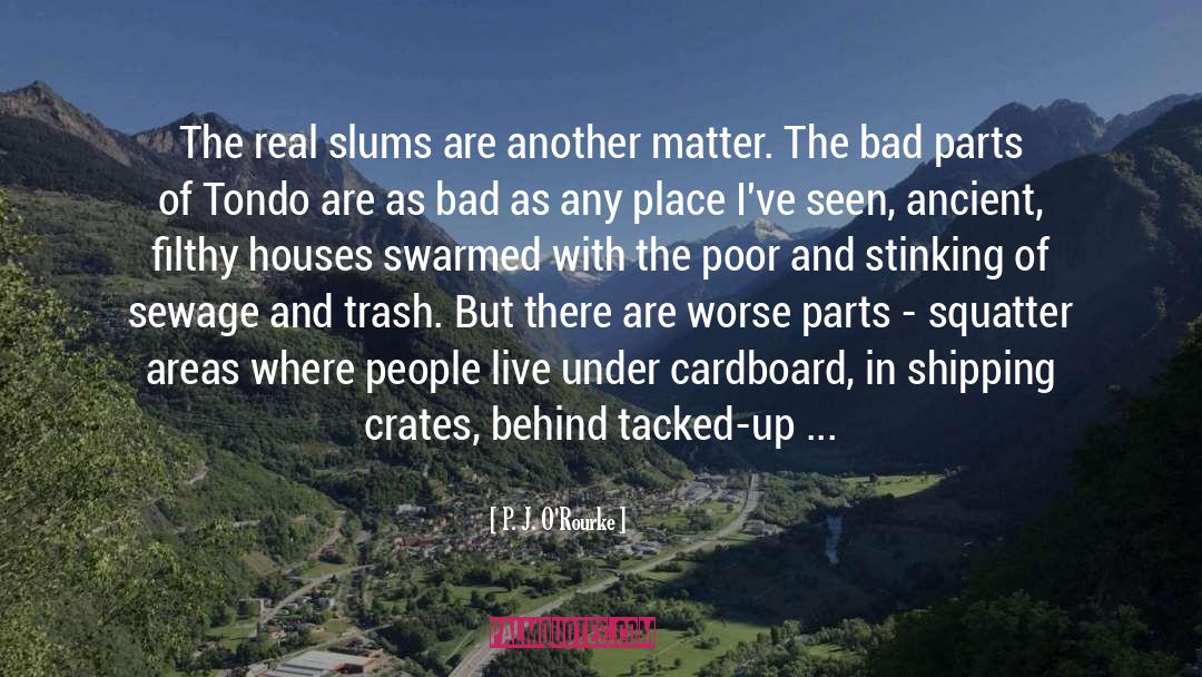 Slums quotes by P. J. O'Rourke