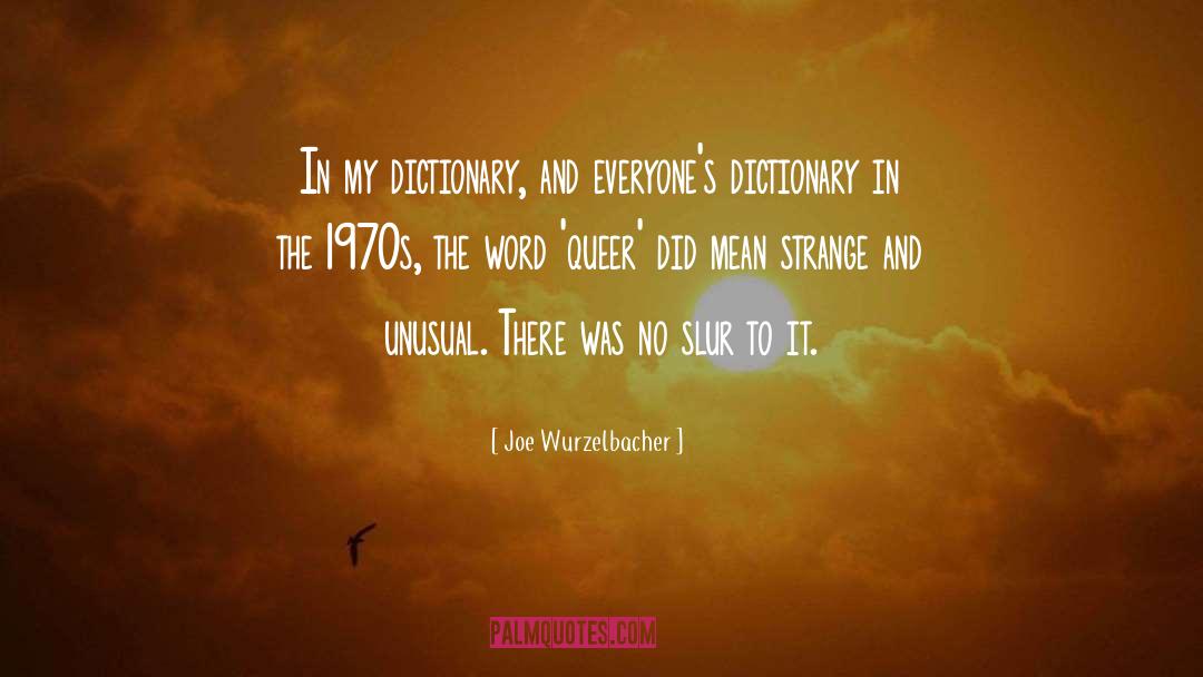 Slur quotes by Joe Wurzelbacher