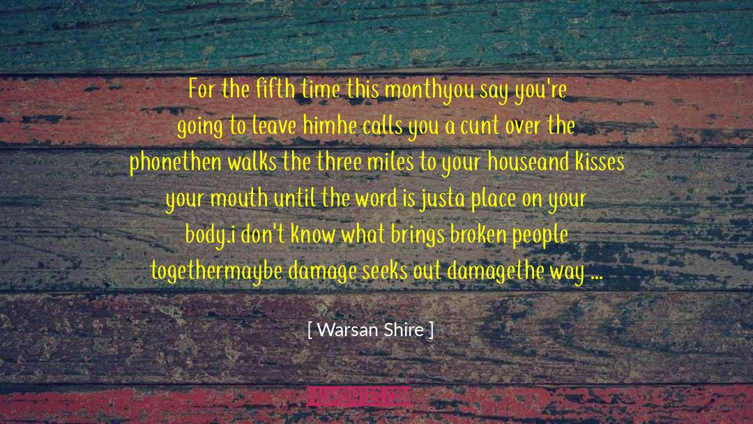 Slvia Miles quotes by Warsan Shire