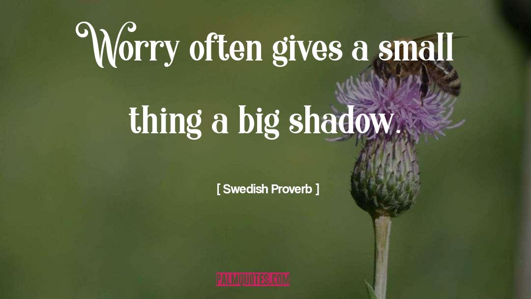 Small Actions quotes by Swedish Proverb