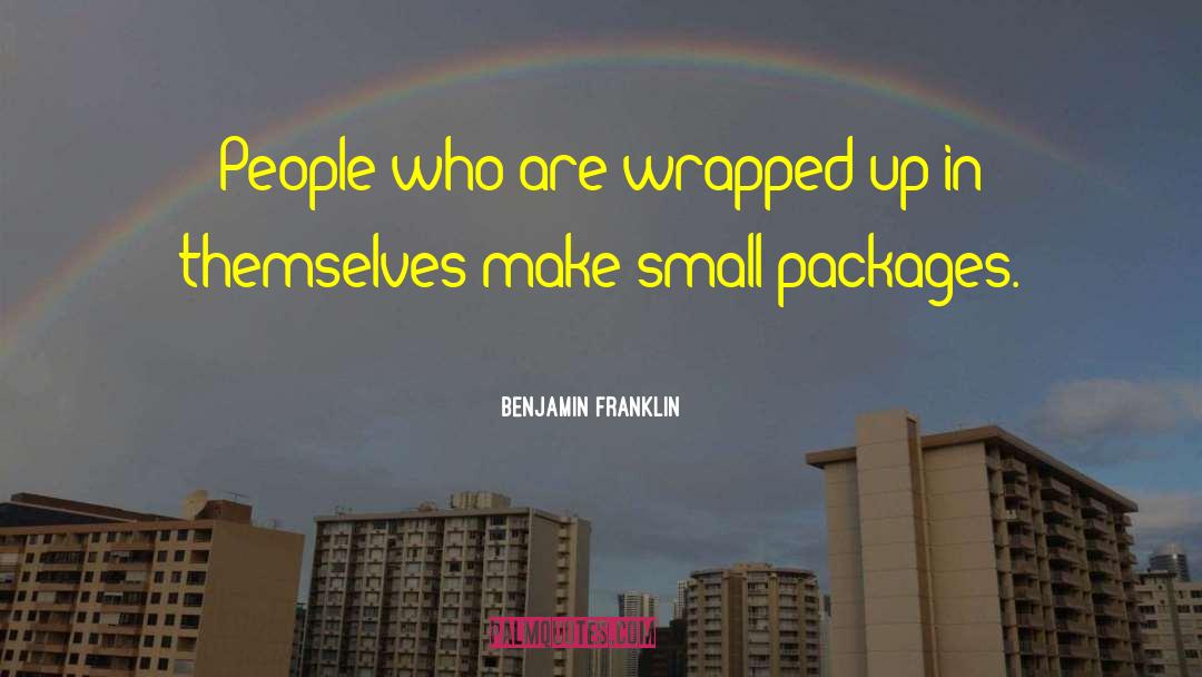 Small Amounts quotes by Benjamin Franklin