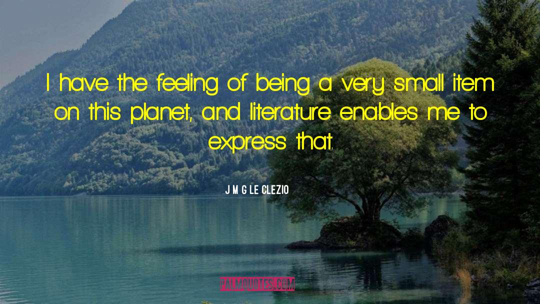 Small Communities quotes by J M G Le Clezio