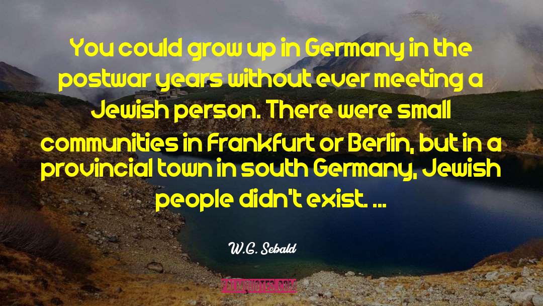 Small Communities quotes by W.G. Sebald