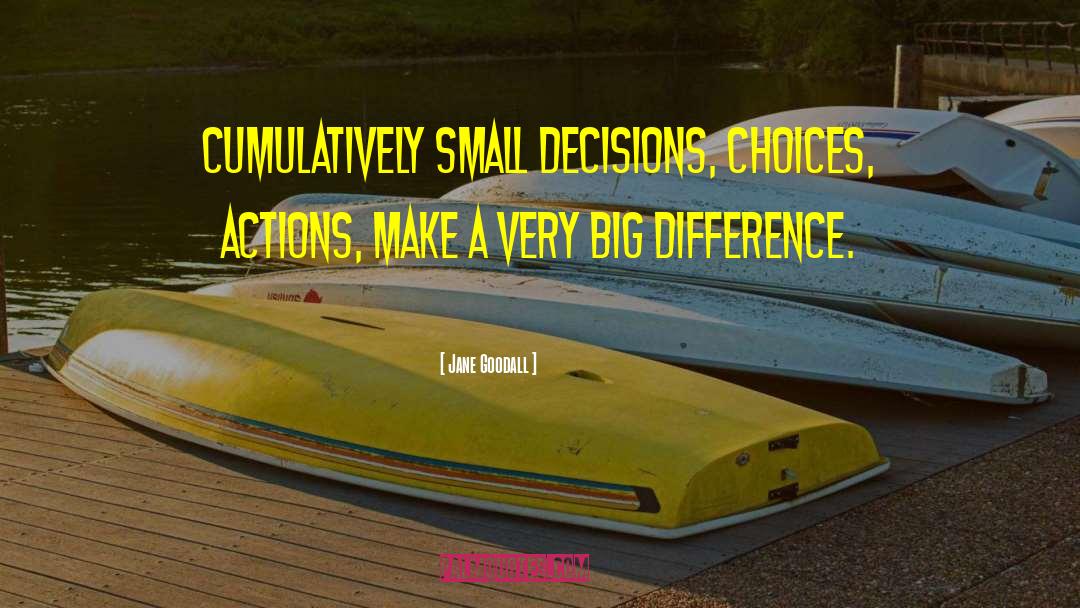 Small Decisions quotes by Jane Goodall