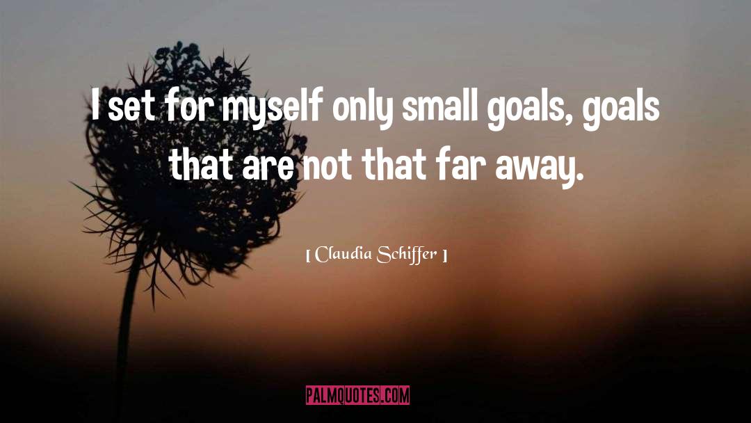 Small Goals quotes by Claudia Schiffer