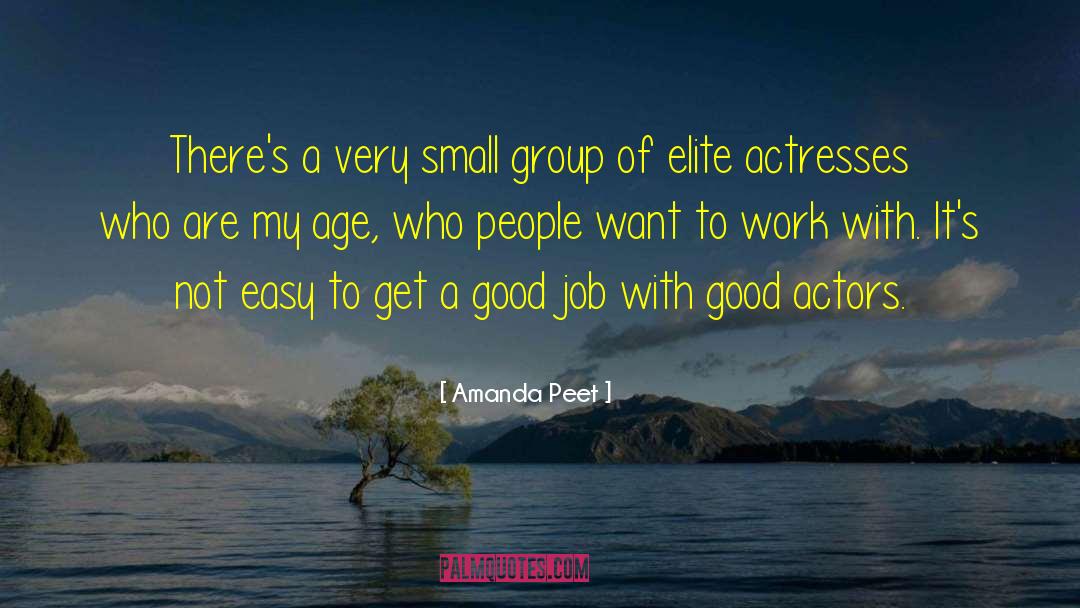 Small Groups quotes by Amanda Peet