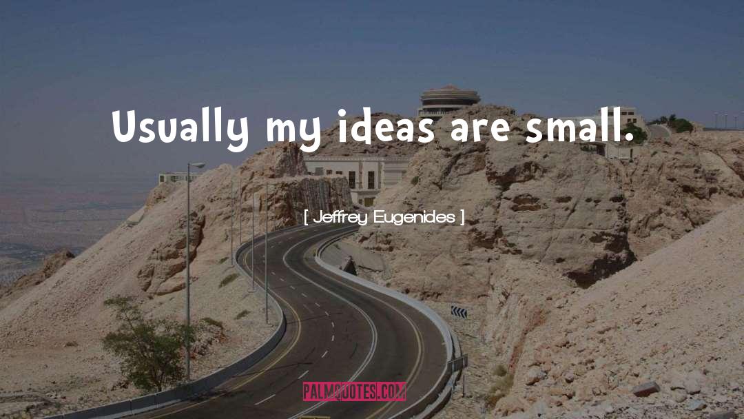 Small Ideas quotes by Jeffrey Eugenides