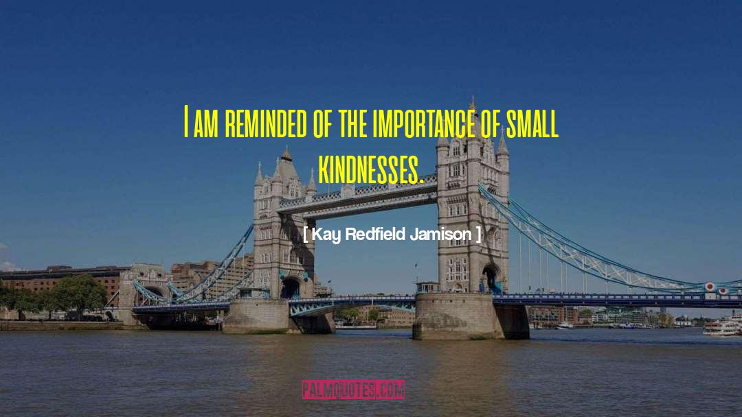 Small Kindnesses quotes by Kay Redfield Jamison