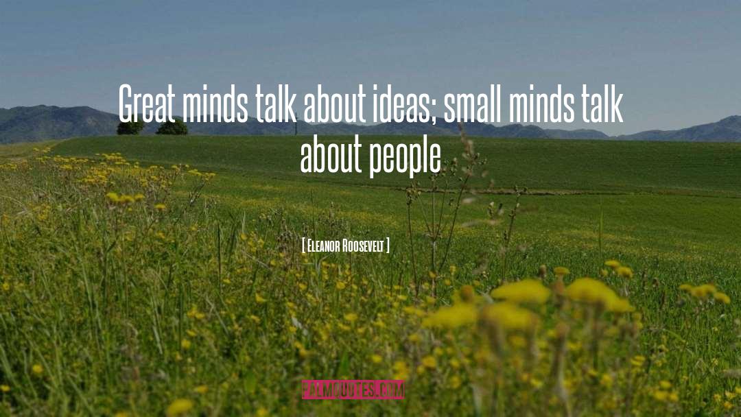 Small Minds quotes by Eleanor Roosevelt
