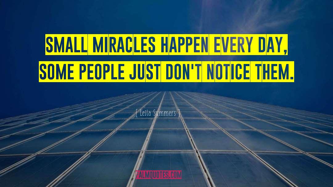 Small Miracles quotes by Leila Summers