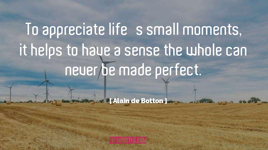 Small Moments quotes by Alain De Botton