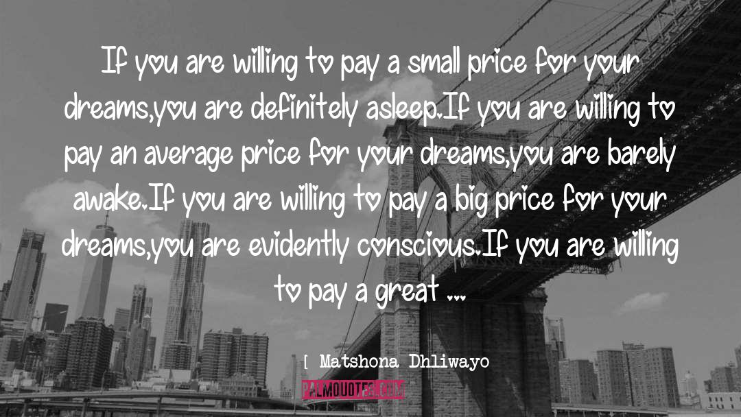 Small Price quotes by Matshona Dhliwayo