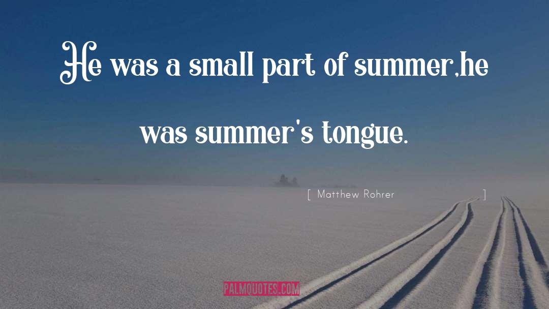 Small Smiles quotes by Matthew Rohrer