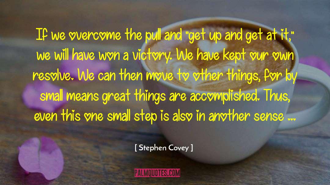 Small Steps quotes by Stephen Covey