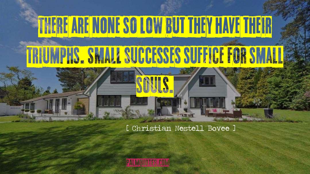 Small Successes quotes by Christian Nestell Bovee