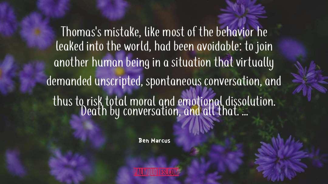 Small Talk quotes by Ben Marcus