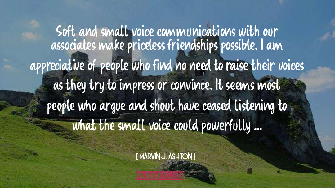 Small Voice quotes by Marvin J. Ashton