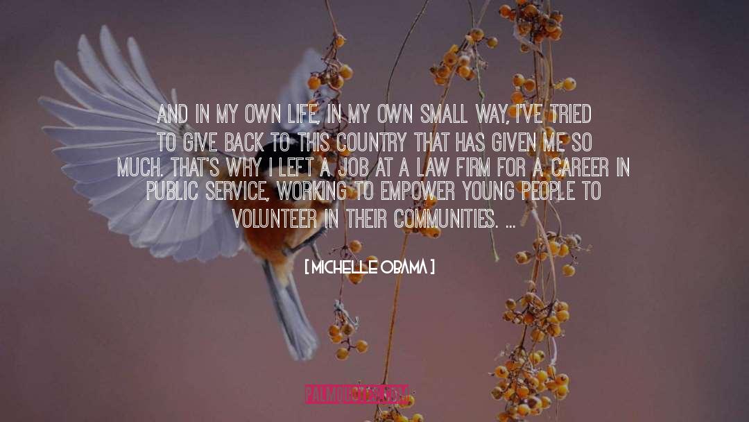 Small Way quotes by Michelle Obama