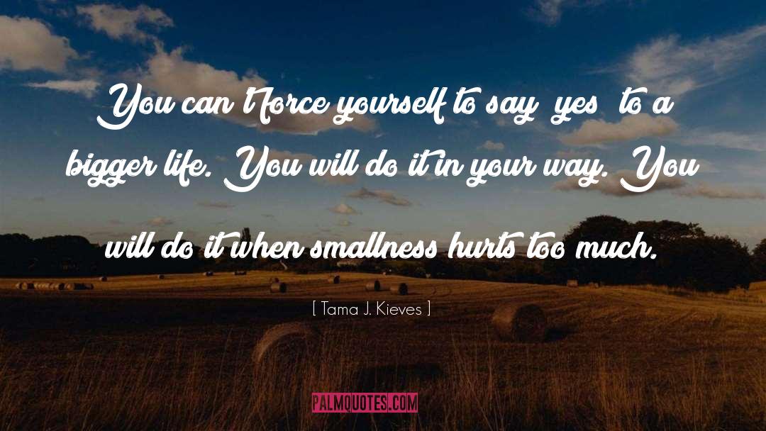 Smallness quotes by Tama J. Kieves