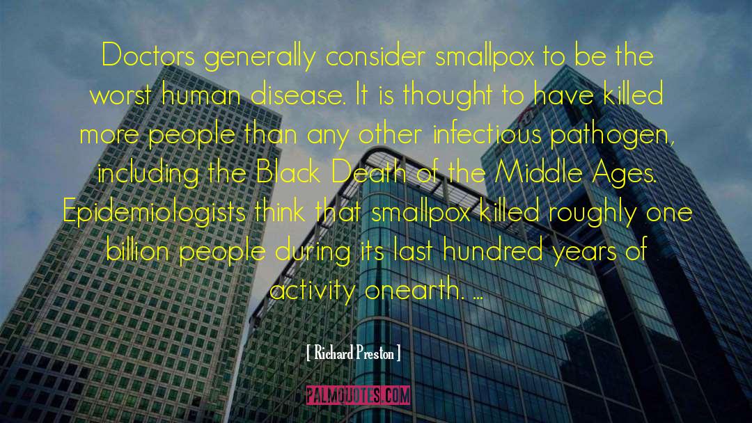 Smallpox quotes by Richard Preston