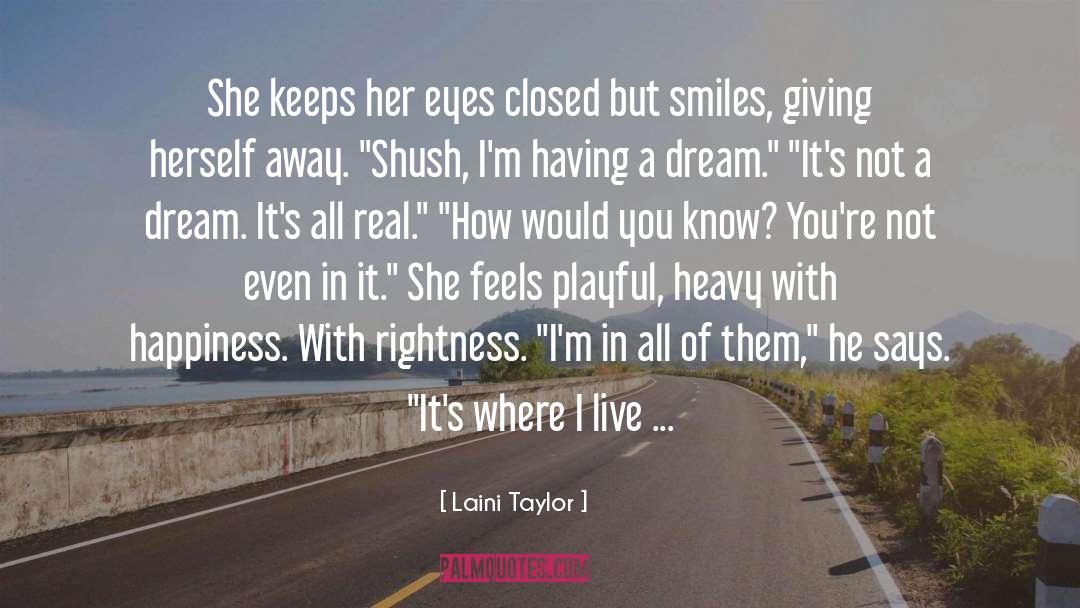 Smiles quotes by Laini Taylor