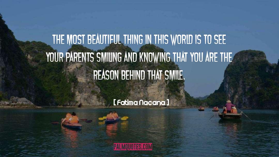 Smiling quotes by Fatima Nacana