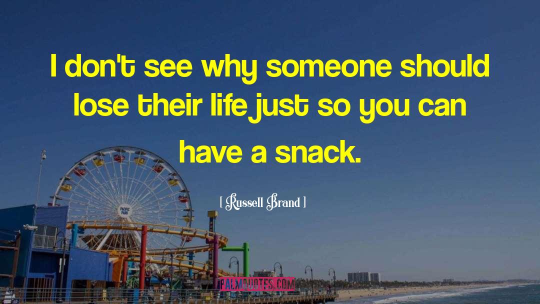 Snacks quotes by Russell Brand