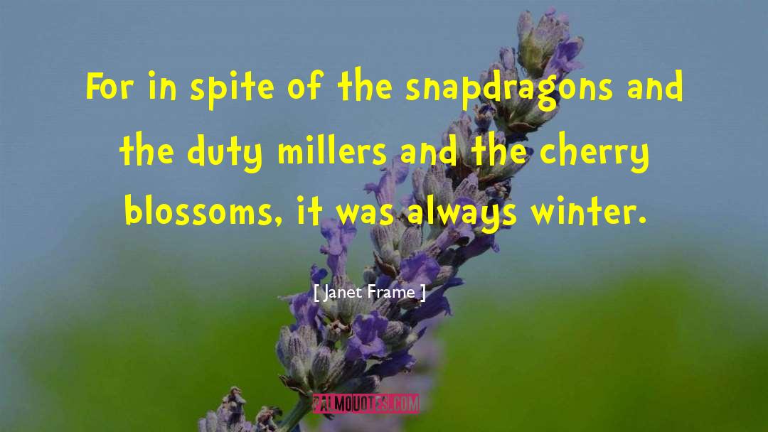 Snapdragons quotes by Janet Frame