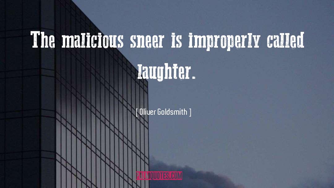 Sneer quotes by Oliver Goldsmith