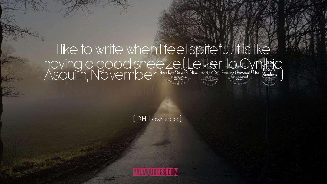 Sneeze quotes by D.H. Lawrence