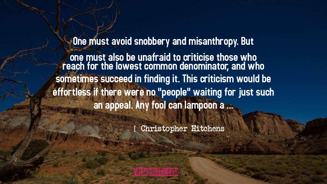 Snobbery quotes by Christopher Hitchens