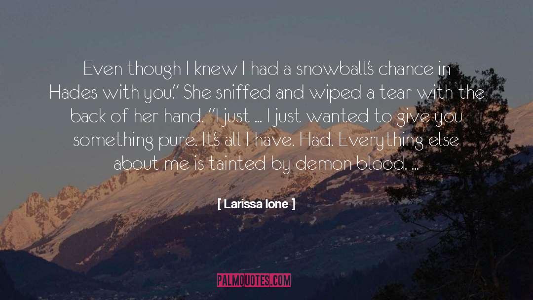 Snowballs quotes by Larissa Ione