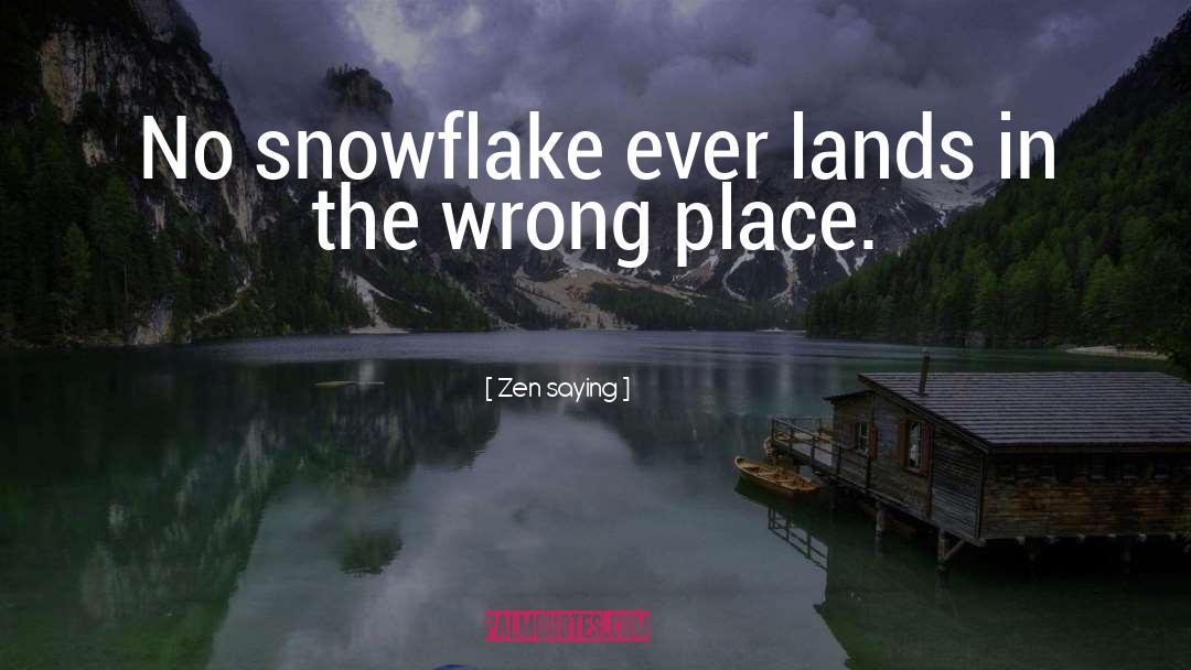 Snowflake quotes by Zen Saying