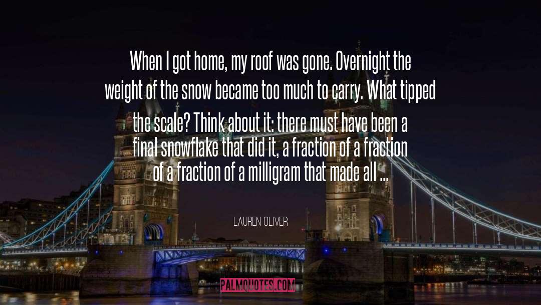 Snowflakes quotes by Lauren Oliver