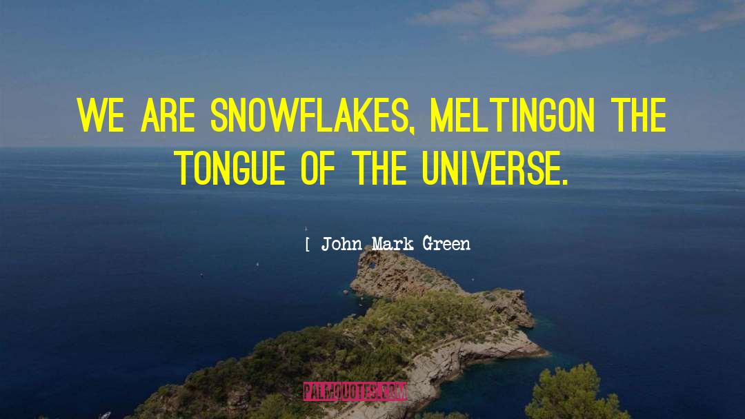 Snowflakes quotes by John Mark Green