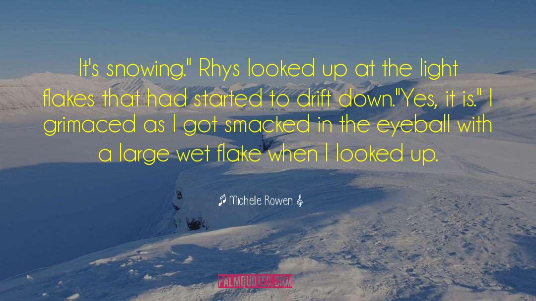 Snowing quotes by Michelle Rowen