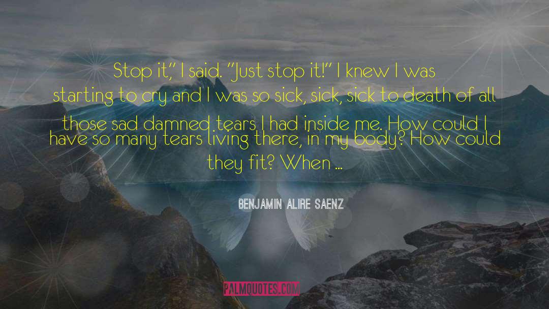 So Sick quotes by Benjamin Alire Saenz