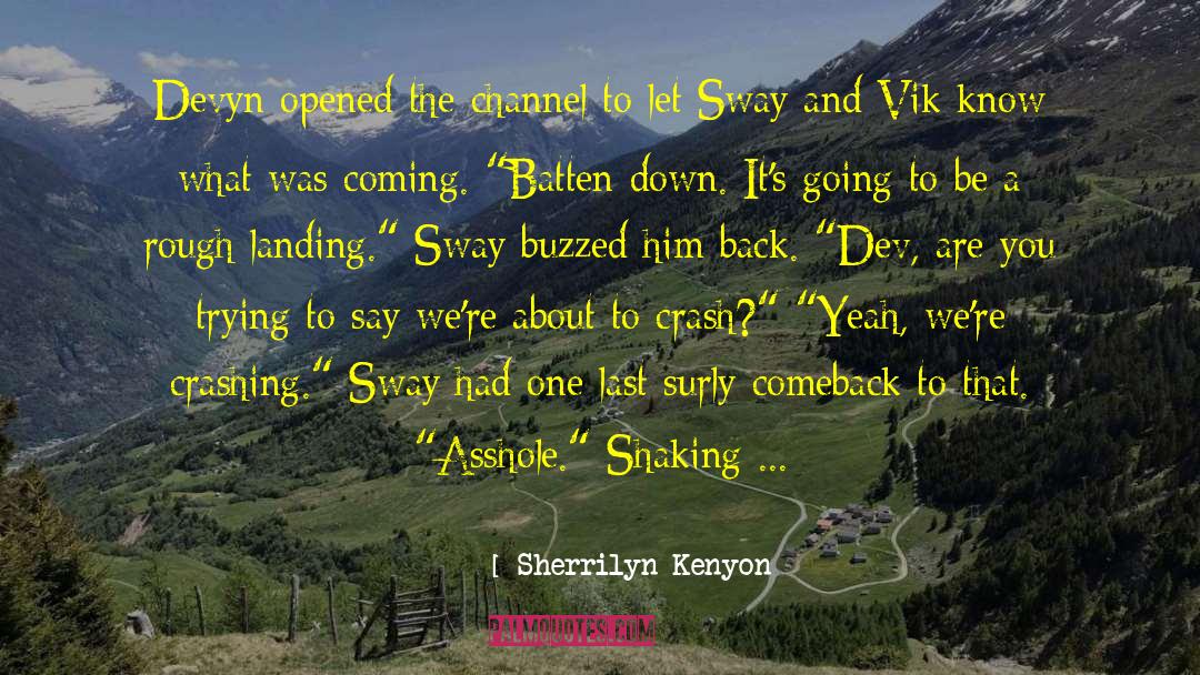 Soaring And Crashing quotes by Sherrilyn Kenyon