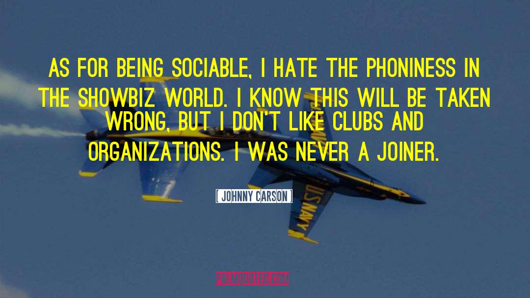 Sociable quotes by Johnny Carson