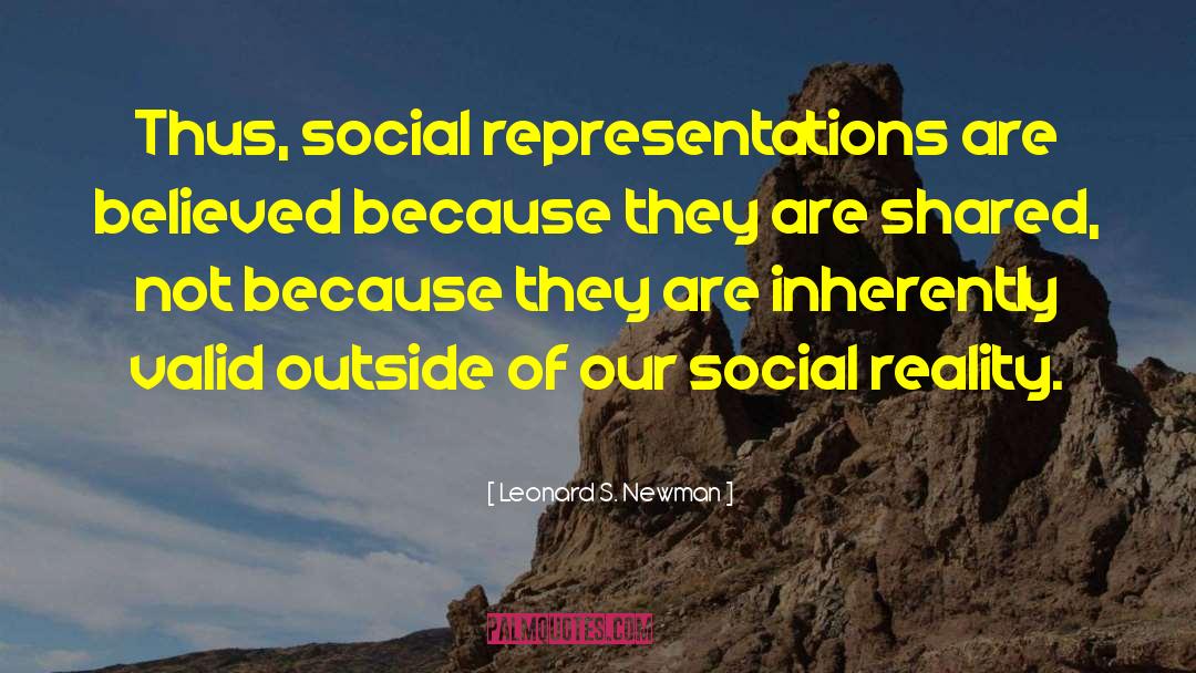 Social Breakdown quotes by Leonard S. Newman